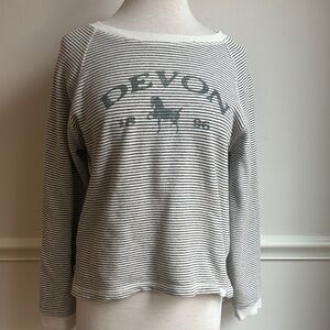 Blue 84 Devon Horse Show Pennsylvania striped sweatshirt Medium EUC